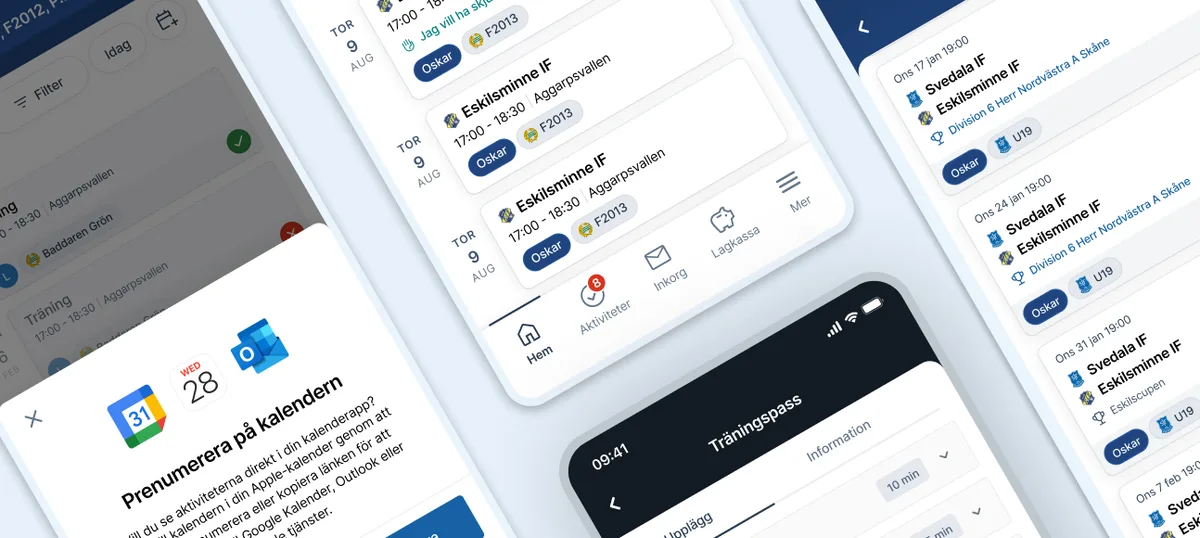Designuppdatering i appen och träningspass i Medlemsvyn