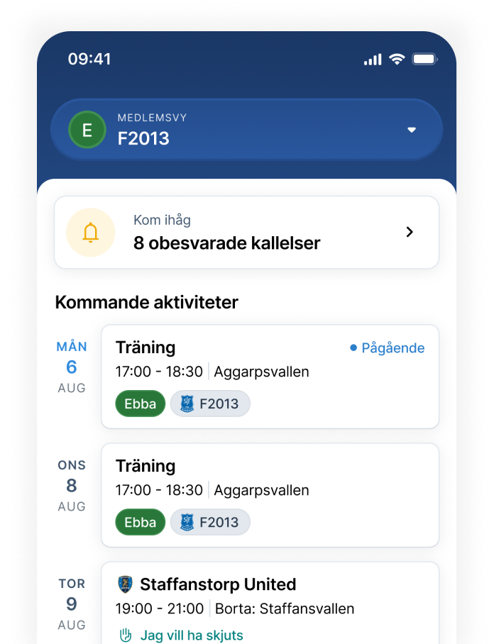 Sportadmin-appen